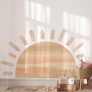 PASTELOWE LOVE - WALL STICKER SUN PINK