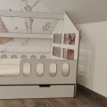 białe łóżko domek 160x80
