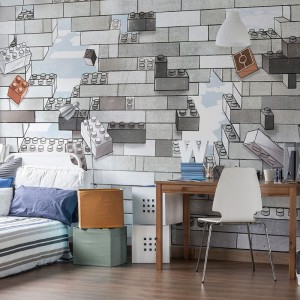 TAPETA DZIECIĘCA Z KLOCKAMI BLOCKS MURAL - MALUMI