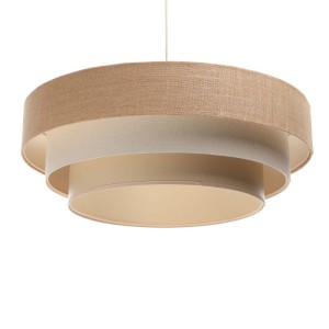 POTRÓJNA LAMPA WISZĄCA BOHO JUTA LEN