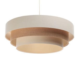POTRÓJNA LAMPA WISZĄCA BOHO LEN JUTA