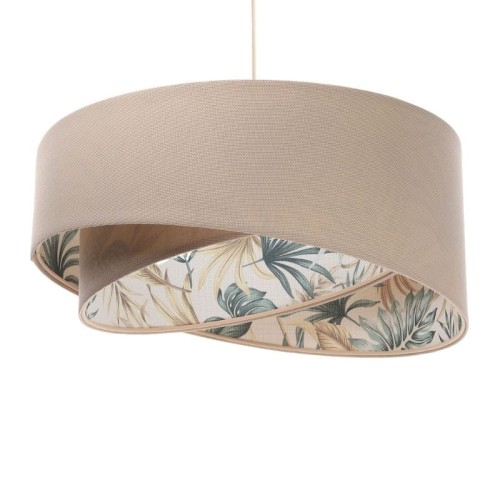 lampa asymetryczna len liście