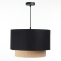czarna lampa boho
