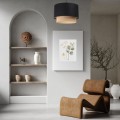 czarna lampa boho