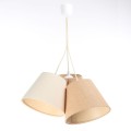 potrójna lampa boho len juta