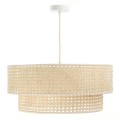 podwójna lampa  rattanowa