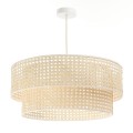 podwójna lampa  rattanowa
