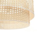 podwójna lampa  rattanowa