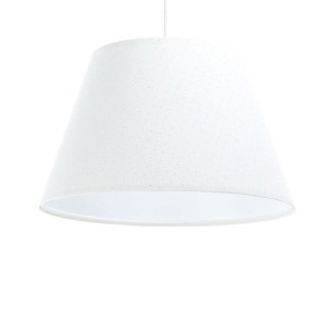 LAMPA WISZĄCA STOŻEK JAŚMIN BEBE PIKOWANA BIAŁA