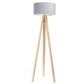 lampa podłogowa welur szara