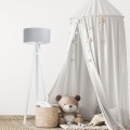 lampa podłogowa welur szara