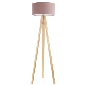 LAMPA PODŁOGOWA TRÓJNÓG JAŚMIN BEBE PIKOWANA PUDROWY RÓŻ