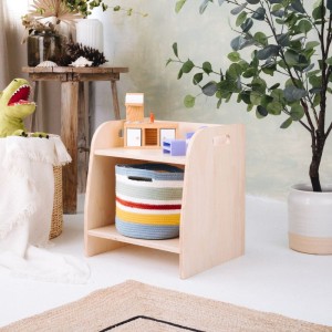 DREWNIANY REGAŁ MONTESSORI NISKI S - SKLEJKOVE