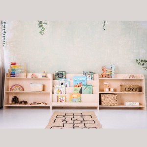 ZESTAW MEBLI MONTESSORI BIBLIOTECZKA I 2 X REGAŁ L - SKLEJKOVE