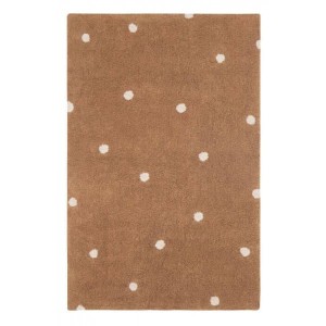 DYWAN BAWEŁNIANY MINI DOT CHESTNUT 100X150 CM - LORENA CANALS