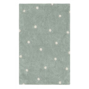 DYWAN BAWEŁNIANY MINI DOT BLUE SAGE 100X150 CM - LORENA CANALS