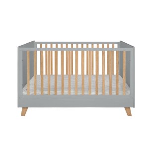 Łóżeczko 70x140 cm z funkcją tapczanika Zara szare - Novelies