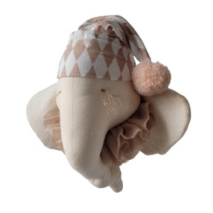 Dekoracja na ścianę do pokoju dziecka Słoń lniany cielisty – Love Me Decoration