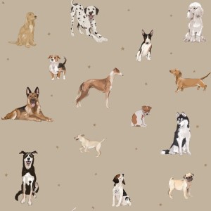 TAPETA Z PIESKAMI DOGS BEIGE - DEKORNIK 