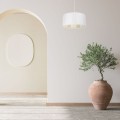 lampa boho tęcza biała