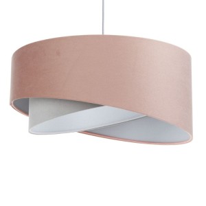 LAMPA WISZĄCA ASYMETRIA JAŚMIN BEBE DELIKATNY RÓŻ/SZARY