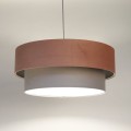 podwójna lampa szaro różowa