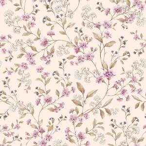 TAPETA MEADOW IN PINK AND BLUE FLOWER - DEKORNIK