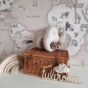 Dekoracja na ścianę do pokoju dziecka Słoń lniany naturalny – Love Me Decoration