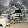 tapeta do pokoju chłopca z astronautą