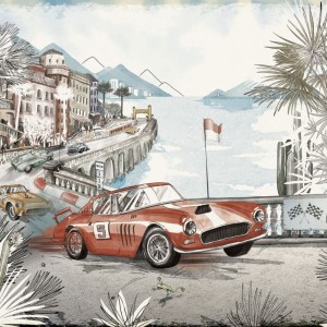 MALUMI - WALLPAPER MONACO RACING CLOUDY BLUE