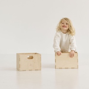 DREWNIANA SKRZYNIA NA ZABAWKI - BABYWOOD