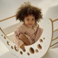 wooden rocker moon