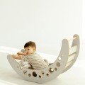 wooden rocker moon