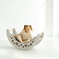 wooden rocker moon