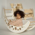 wooden rocker moon