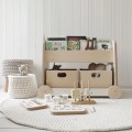 wooden shelf on wheels