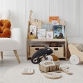 wooden shelf for books and toys