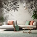 tapeta herbarium warm grey