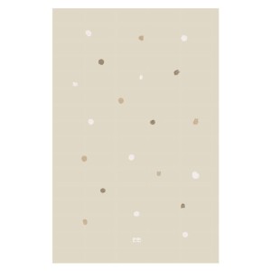 MATA KAUCZUKOWA BEIGE DOTS BIG - GUGU THE HERO