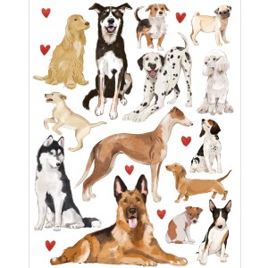 NAKLEJKI NA ŚCIANĘ DOGS ARE THE BEST - DEKORNIK 