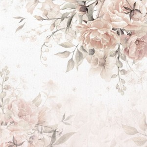 TAPETA DZIEWCZĘCA KWIATY BLOOM BOUQUET BEIGE - MALUMI