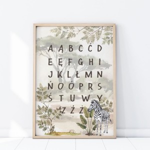 PLAKAT ALFABET SAFARI P357 - YOKO DESIGN