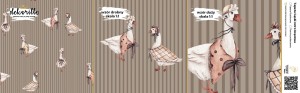DEKORILLO GĄSKI RETRO BRĄZOWA - PRÓBKA TAPETY