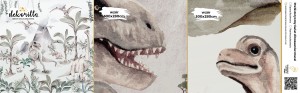 DEKORILLO MURAL PREHISTORYCZNY ŚWIAT DINOZAURÓW - PRÓBKA TAPETY