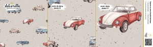 DEKORILLO AUTA KROPKI BEŻOWA - PRÓBKA TAPETY