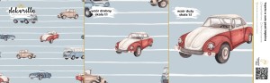 DEKORILLO AUTA PASKI BŁĘKITNA - PRÓBKA TAPETY