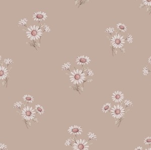 DEKORILLO STOKROTKI RETRO DAISY RÓŻOWA - PRÓBKA TAPETY