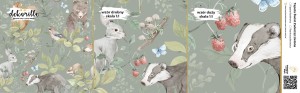 DEKORILLO ŚWIAT ZWIERZĄT ZIELONA - PRÓBKA TAPETY