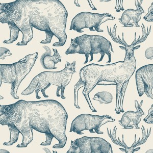DEKORILLO VINTAGE ANIMALS - PRÓBKA TAPETY