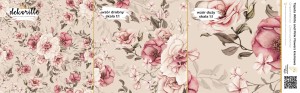 DEKORILLO WHITE AND PINK FLOWERS KREM - PRÓBKA TAPETY